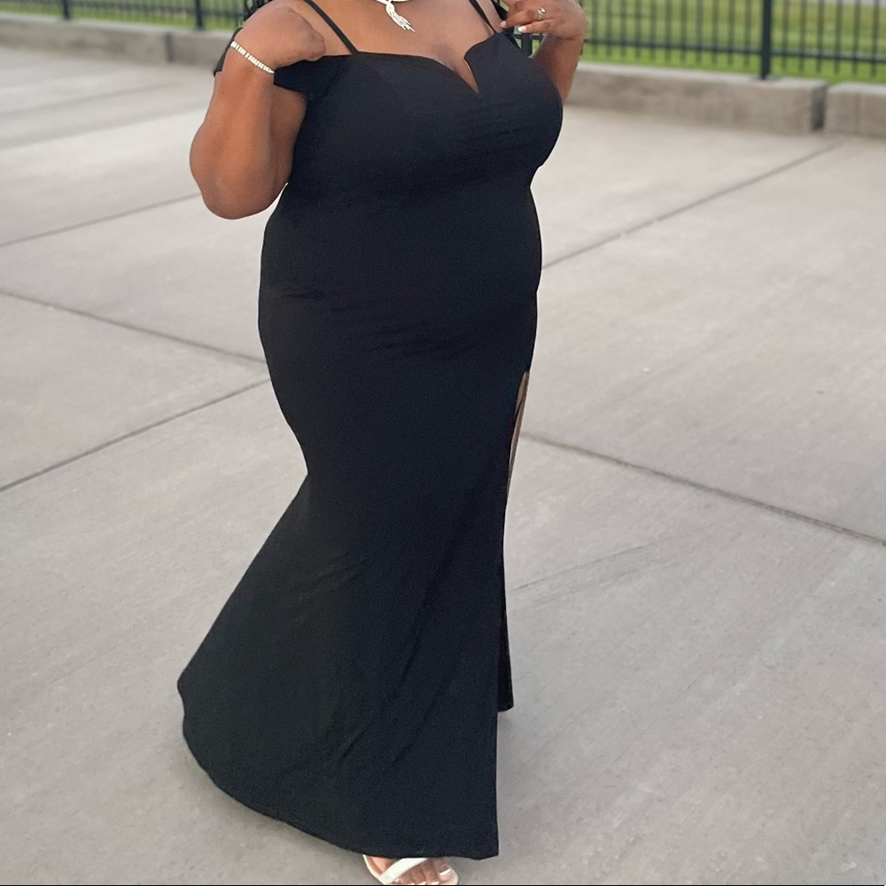 Black Plus Size Prom Dress